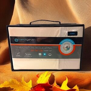 Bedgear King Sheet Set Dri Tec Lite Temperature Regulating Champagne Performance
